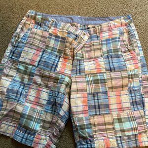 Lands End Plaid Shorts Size 14